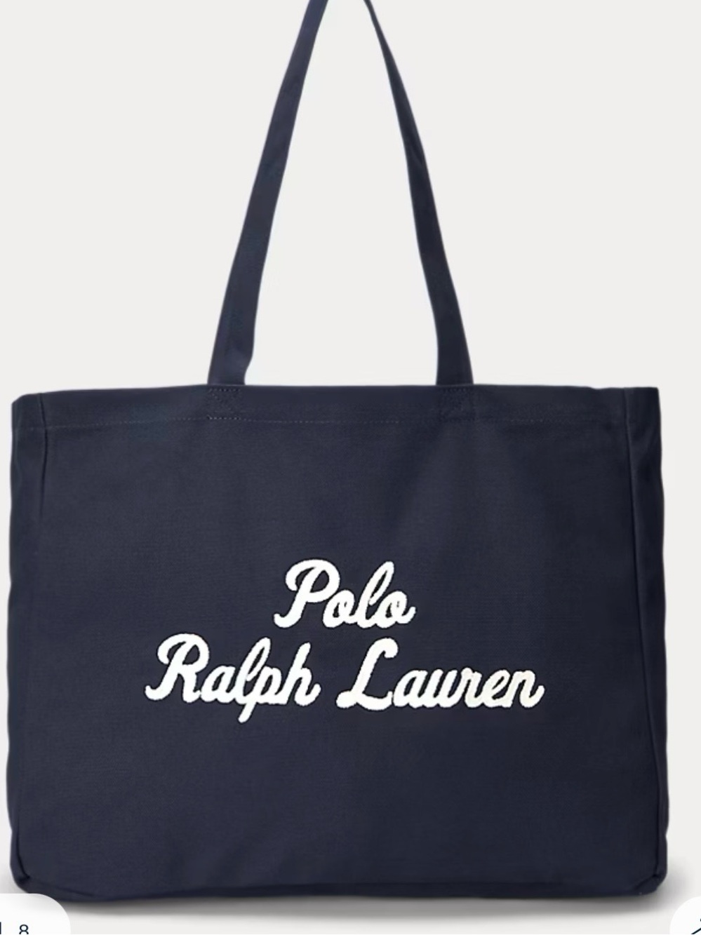 Polo by Ralph Lauren Navy Canvas Tote with Script Logo - Picture 6 of 7